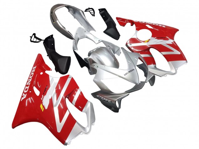 Carénages Moto Honda CBR600 F4i 2004-2007 - Argent Rouge