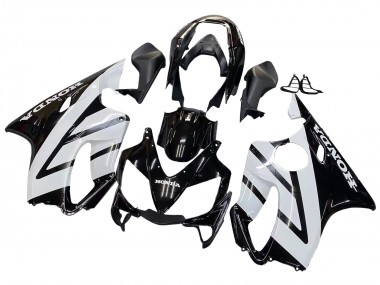 Carénages Moto Honda CBR600 F4i 2004-2007 - Blanc Noir Brillant