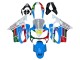 Carénages Moto Honda CBR600 F4i 2004-2007 - Blanc Bleu Vert Rouge