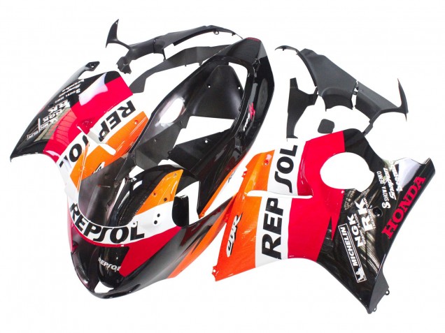 Carénages Moto ABS Honda CBR1100XX Blackbird 1996-2007 - Orange Blanc Rouge Noir Brillant Repsol