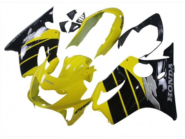 Carénages Moto Honda CBR600 F4 1999-2000 - Jaune Noir Brillant