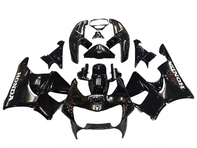 Carénages Moto Honda CBR900RR 919 1998-1999 - Noir Brillant Blanc Décalque