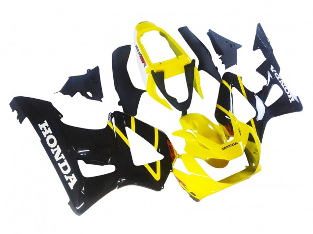 Carénages Moto Honda CBR900RR 929 2000-2001 - Jaune Noir Brillant