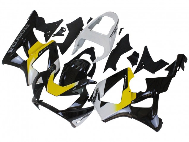 Carénages Moto Honda CBR900RR 929 2000-2001 - Blanc Jaune Noir Brillant