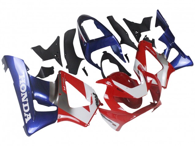 Carénages Moto Honda CBR900RR 929 2000-2001 - Argent Rouge Bleu
