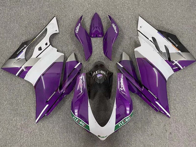 Carénages Moto Ducati 959/1299 2015-2020 - Violet Blanc Noir Brillant Flex-Box