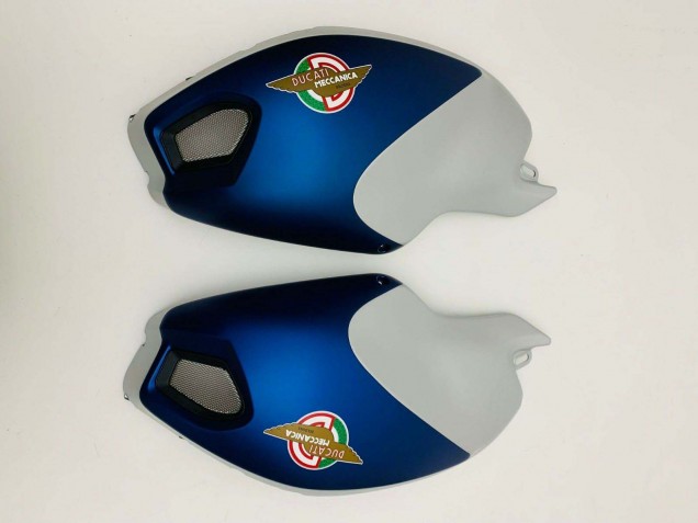 Carénages Moto Ducati Monster 696 796 1100 1100S 2008-2012 - Bleu Foncé Argent