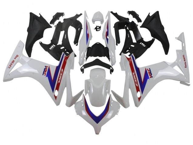 Carénages Moto Honda CBR500R 2013-2015 - Blanc Rouge Bleu HRC