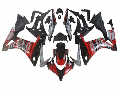 Carénages Moto Honda CBR500R 2013-2015 - Rouge Argent Noir Brillant