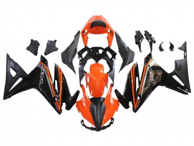 Carénages Moto Honda CBR500R 2016-2018 - Orange Noir Brillant Noir Mat