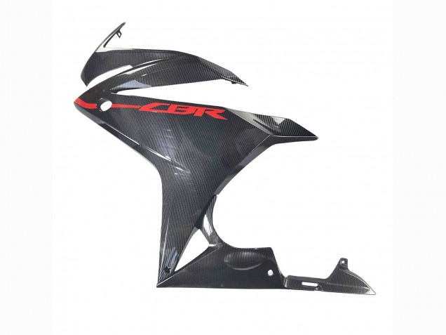 Carénages Moto Honda CBR500R 2016-2018 - Noir Fibre de Carbone Rouge