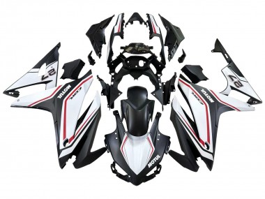 Carénages Moto Honda CBR500R 2016-2018 - Blanc Rouge Noir Mat