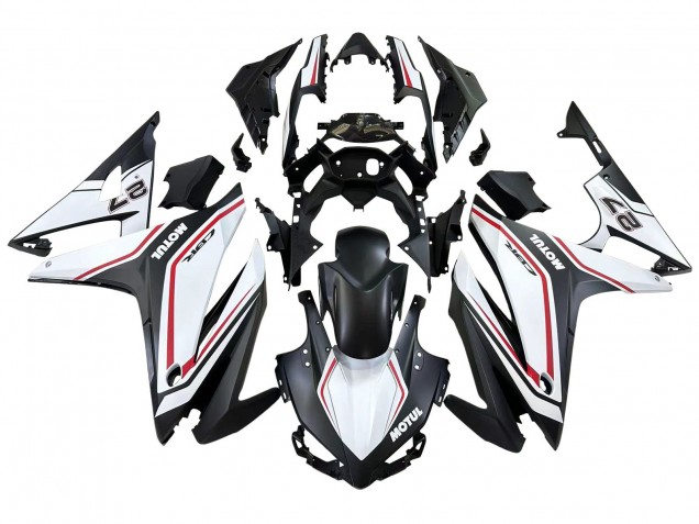 Carénages Moto Honda CBR500R 2016-2018 - Blanc Rouge Noir Mat
