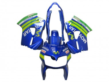 Carénages Moto Honda VFR 800 2002-2013 - Bleu Vert Blanc MoviStar Castrol