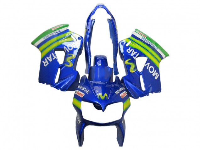 Carénages Moto Honda VFR 800 2002-2013 - Bleu Vert Blanc MoviStar Castrol