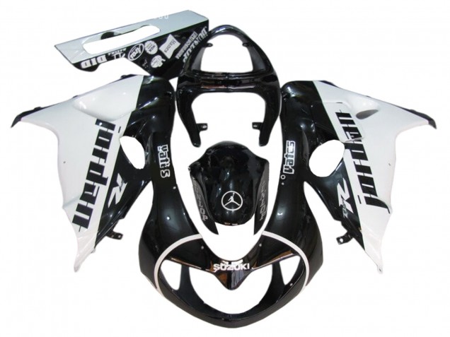Carénages Moto Suzuki TL1000R 1998-2003 - Noir Brillant Blanc Jordan