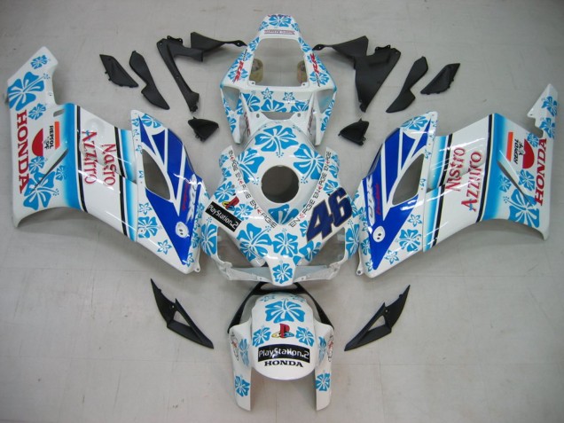 Carénages Moto Honda CBR1000RR 2004-2005 - Blanc Bleu Neige Nastro Azzurro 46