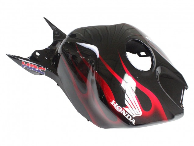 Carénages Moto Honda CBR1000RR 2006-2007 - Noir Brillant Jaune Rouge Flamme
