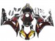 Carénages Moto Honda CBR1000RR 2006-2007 - Noir Brillant Jaune Rouge Flamme