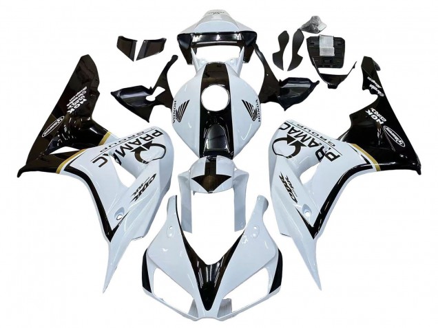 Carénages Moto Honda CBR1000RR 2006-2007 - Blanc Noir Brillant Pramac