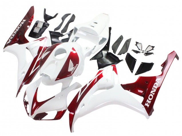 Carénages Moto Honda CBR1000RR 2006-2007 - Blanc Rouge