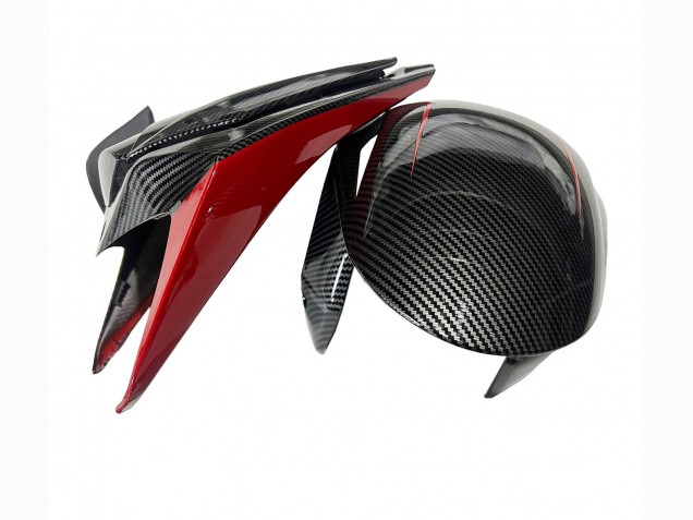 Carénages Moto Honda CBR1000RR 2008-2011 - Noir Fibre de Carbone Rouge