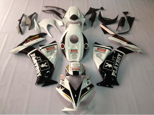 Carénages Moto Honda CBR1000RR 2012-2016 - Blanc Noir Brillant Rizoma Playboy