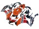 Carénages Moto Honda CBR1000RR 2012-2016 - Orange Blanc Rouge Repsol