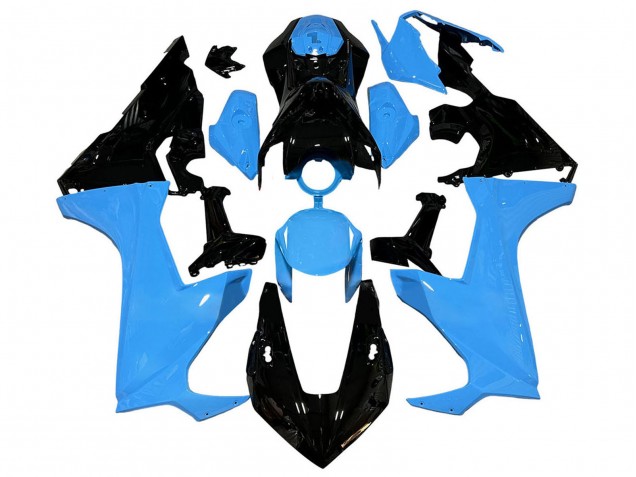 Carénages Moto Honda CBR1000RR 2017-2023 - Bleu Noir Brillant