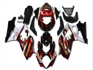 Carénages Moto Suzuki GSXR 1000 2007-2008 - Rouge Blanc Noir Corona
