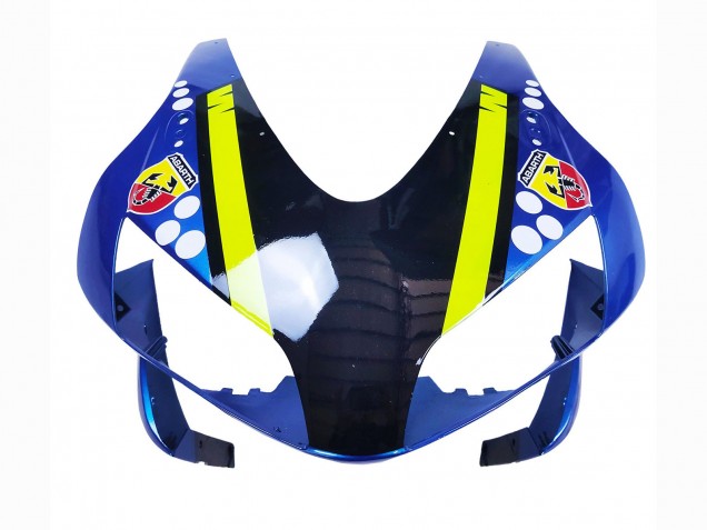 Carénages Moto Honda CBR600RR 2003-2004 - Bleu Jaune Néon Noir Brillant Requin