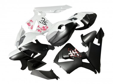 Carénages Moto Honda CBR600RR 2005-2006 - Noir Blanc Fleur de cerisier
