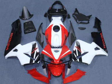 Carénages Moto Honda CBR600RR 2005-2006 - Rouge Blanc Noir