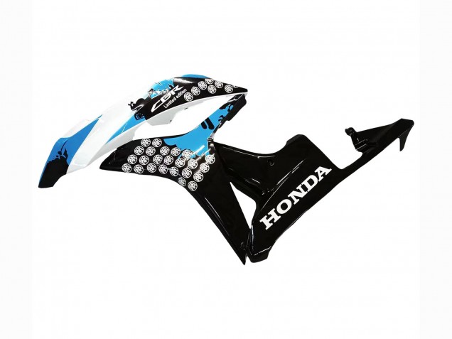 Carénages Moto Honda CBR600RR 2007-2008 - Blanc Bleu Clair Noir Brillant