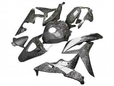 Carénages Moto Honda CBR600RR 2007-2008 - Noir Fibre de Carbone Forgée