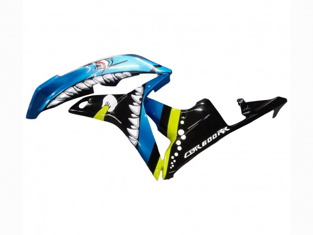 Carénages Moto Honda CBR600RR 2007-2008 - Vert Jaune Noir Brillant Requin 46