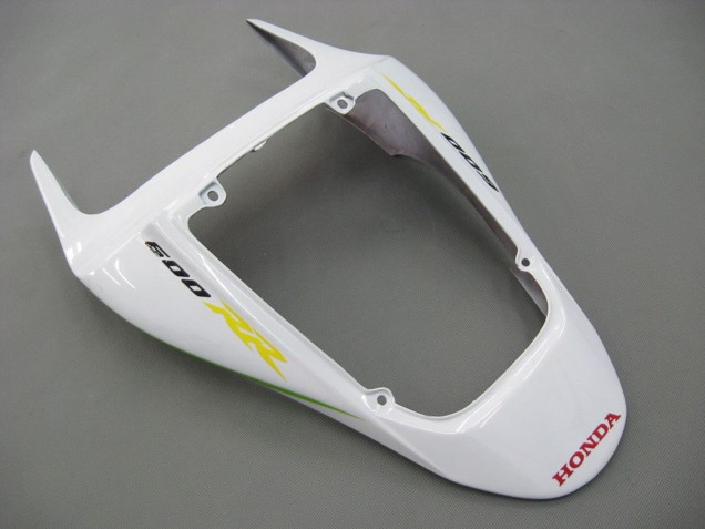 Carénages Moto Honda CBR600RR 2007-2008 - Blanc Vert Jaune Noir Brillant Hannspree