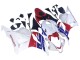 Carénages Moto Honda CBR600RR 2009-2012 - Blanc Rouge Bleu