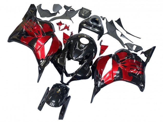 Carénages Moto Honda CBR600RR 2009-2012 - Rouge Noir Brillant