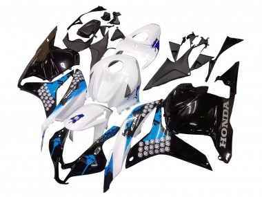 Kit Carénages Moto Honda CBR600RR 2009-2012 - Blanc Bleu Noir Brillant