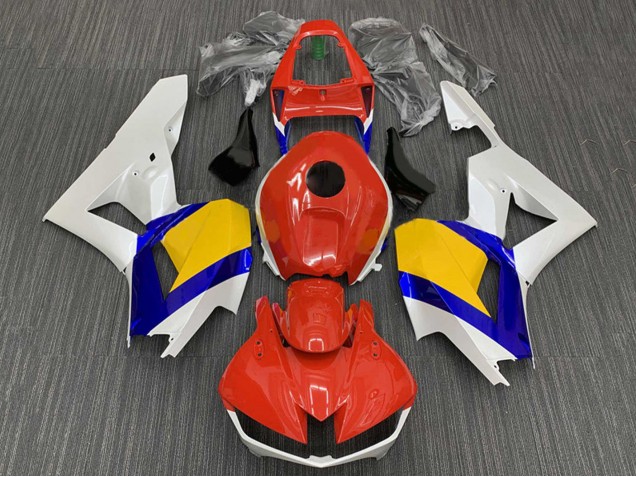 Carénages Moto Honda CBR600RR 2009-2012 - Blanc Bleu Jaune Rouge