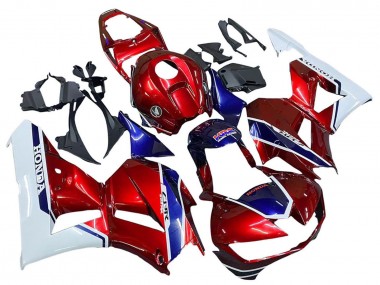 Carénages Moto Honda CBR600RR 2013-2023 - Blanc Rouge Bleu HRC