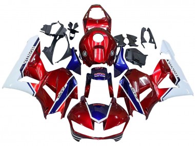 Carénages Moto Honda CBR600RR 2013-2023 - Blanc Rouge Bleu HRC