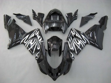 Carénages Moto Kawasaki ZX10R 2004-2005 - Noir Blanc