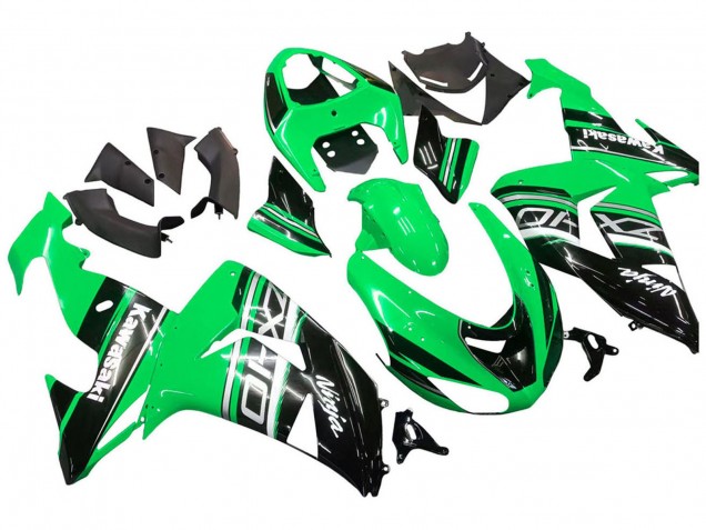 Kits Carénage Moto Kawasaki ZX10R 2006-2007 - Vert Blanc Noir