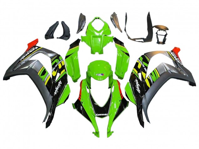 Carénages Moto Kawasaki ZX10R 2016-2020 - Vert Rouge Gris