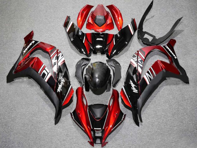 Carénage Moto Kawasaki ZX10R 2016-2020 - Rouge Noir Brillant Blanc