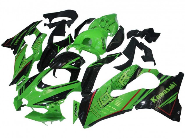 Carénages Moto Kawasaki ZX10R 2021-2025 - Vert Noir Brillant