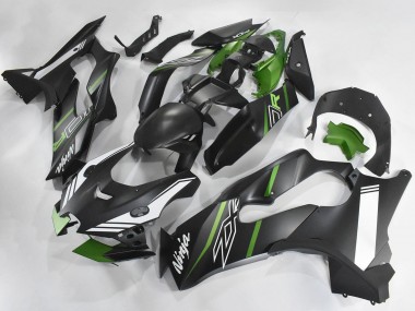 Carénages Moto Kawasaki ZX10R 2021-2025 - Noir Mat Vert Blanc