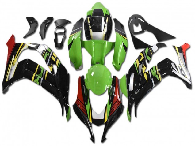 Carénages Moto Kawasaki ZX10R 2021-2025 - Vert Jaune Rouge Noir